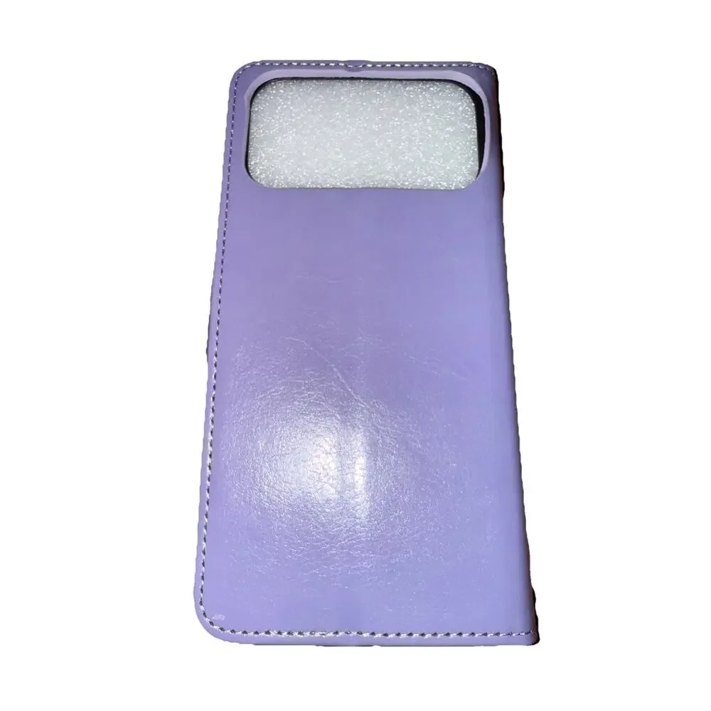 NWT Light Purple i Phone 17 Pro Max Magnetic Faux Leather Flip Card Wallet Case